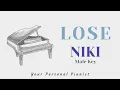 Download Lagu Niki - Lose (Male Key: F) - Quality Piano Karaoke