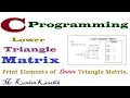 Lower Triangle Matrix Program in C -