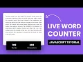 Live Word Counter HTML CSS Javascript With Source Code