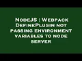 NodeJS Webpack DefinePlugin not passing environment variables to node server