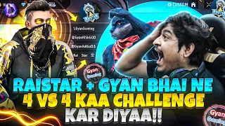 raistar gyan bhai ne 4v4 kaa challenge de diyaa