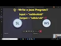 Real interview java program String related java Program Selenium Java