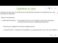 Operators In Java JAVA CLASS 8 ICSE