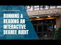 Running and Reading an Interactive Degree Audit IDA