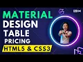 PRICING TABLE UI Design using HTML CSS Bootstrap Responsive Colorful Material Design Price Table