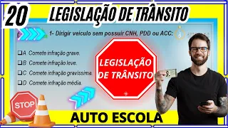 20 QUESTÕES ATUALIZADAS da prova do DETRAN, SIMULADO DO DETRAN 2024