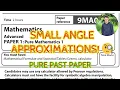 A SMALL ANGLE APPROXIMATION pure past paper question A Level Maths Revision Paper 1 Edexcel