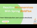 SpringBoot 3 Reactive Microservices Using Spring WebFlux Mono Flux Part - 1 Course Structure