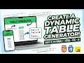 How to Create a Table Generator using HTML CSS JavaScript Beginner Tutorial