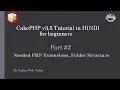 Learn CakePHP v3 5 Tutorial in HINDI for beginners Part 2 Needed PHP Extensions Folder Structure
