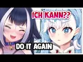 Shylily when Kobo starts speak German ANGRILY