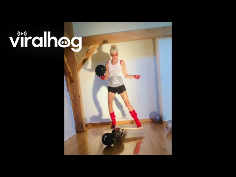 Dribbling 5 Basketballs on a Balance Board || ViralHog