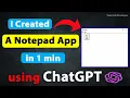I Created a notepad application using ChatGPT and Python in 1 Minutes