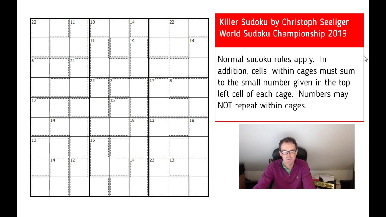 Try A Puzzle From This Year's World Sudoku Championship! Video 1