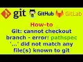 Git cannot checkout branch - error pathspec did not match any file s known to git