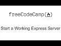 Start a Working Express Server - Basic Node and Express