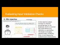 Testing for SQL injection Evaluating Input Validation Checks