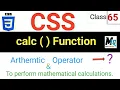 CSS Calc Function And Arthemtic Operator Urdu tutorial