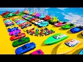 Download Lagu GTA 5 Superheroes Crazy Race Challenge 🚀 SPIDER-MAN On Motorcycle, Car, Plane \u0026 Boat!