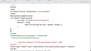 HASCLASS METHOD IN JQUERY DEMO