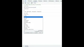 convert 2d array to 1d array in js