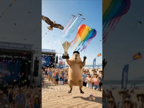 Capybara Entered the Kite Contest With Rumi's Help!