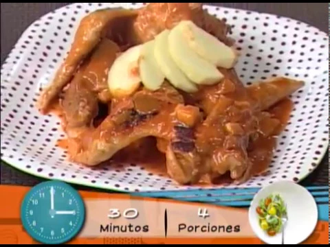 Alitas de pollo en salsa de mostaza y manzana