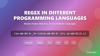 Regex in JavaScript Python Java PHP C Go - Regular Expressions Tutorial for Beginners