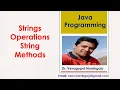 Strings Operations String Methods Venugopal Narsingoju