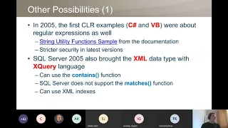 Dejan Sarka - Regular Expressions in SQL Server 20 Years of Development
