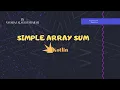 Simple Array Sum - Kotlin Hackerrank