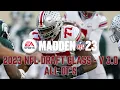 Madden NFL 23 - 2023 Draft Class OT Full Ratings and Equipment