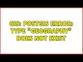 GIS PostGIS Error type geography does not exist 2 Solutions
