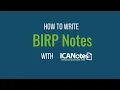 How to Write a BIRP Note in ICANotes