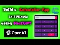 Build a Calculator App in 1 Minute using ChatGPT
