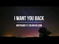 I WANT YOU BACK × MATTHAIOS FT CALVIN DELON