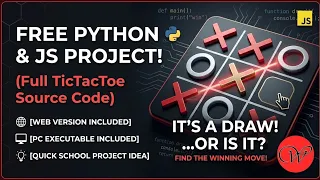 Tic Tac Toe Game in Python JavaScript FREE Project Source Code