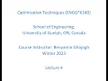 Optimization Techniques - W2023