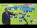 WPRI 12 Weather Forecast for 25 Clouds and fog to sun today