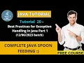 Java Tutorial - 20 2023 batch Best Practices For Exception Handling in Java Part 1