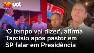 Tarcísio sobre candidatura à presidência após apelo de pastor em SP: 'O tempo vai dizer'