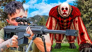 CAZANDO PAYASOS en MI CASA con un BARRETT CAL.50 !!