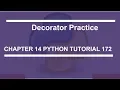 Decorators Practice Python tutorial 172