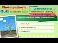Photosynthesis Quiz - Middle School