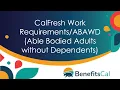 CalFresh Work Able Bodied Adults without Dependents