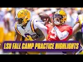 LSU Football Practice Highlights Jayden Daniels Garrett Nussmeier in QB drills LSU WRs in action