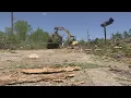 Touring tornado damage in Seneca