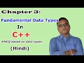 Chapter 3 Fundamental Data Types in C Hindi