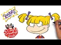 How to draw Angelica Pickles from Rugrats in 4 minutes