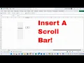 How to Insert a Scroll Bar in Microsoft Excel and Link it to a Cell